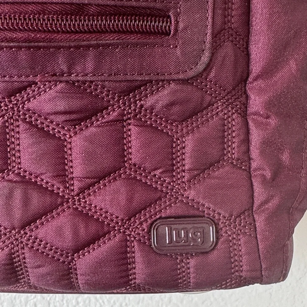 Lug Deep Purple Quilted Shoulder Diaper Bag